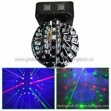 13.2W RGB Beam-Storm Spinning Laser Disco Light with 72 Lens